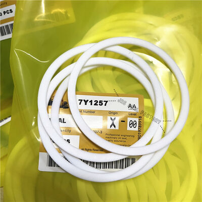 7Y1257 7Y-1257 Kaldırma Kaldırma Direksiyon Hidrolik Silindir Yükleyici Conta Kiti PTFE Beyaz Yedekleme Contası